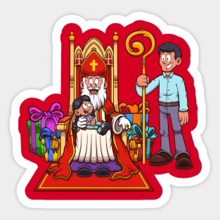 Saint Nicholas With Kid Sticker